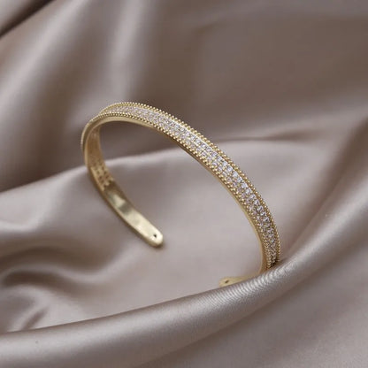 Gold Plated & Zirconia Crystals Bangles