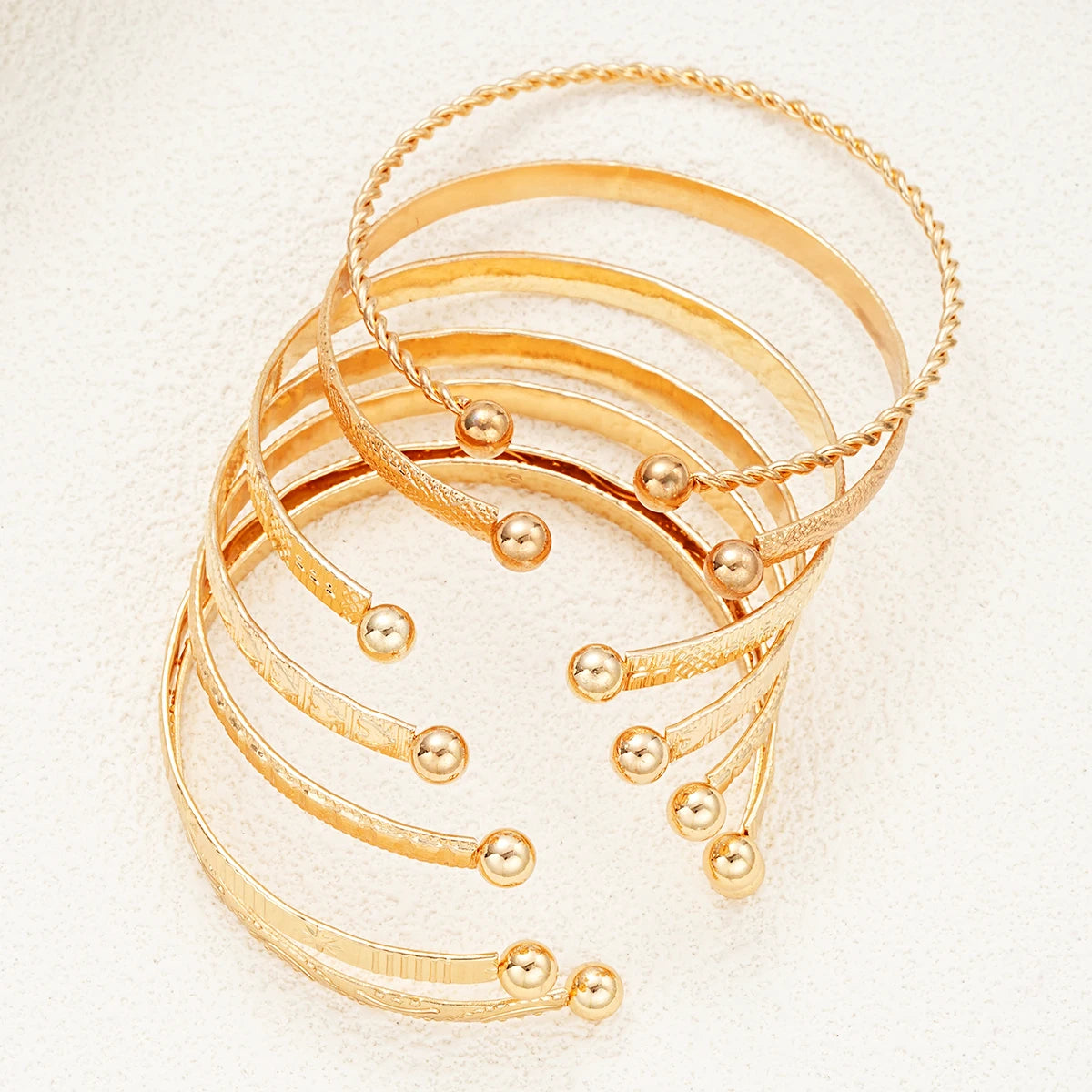Gold Plated Bangles 7 pieces W2