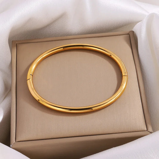 Gold Plated Stainless Steel Bangles W12