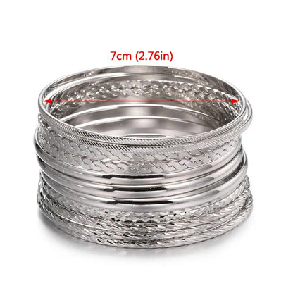 Gold Plated Bangles 12 pieces set W11